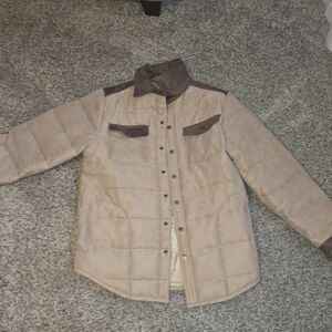 Tan and Brown Quilted Jacket MEDIUM.